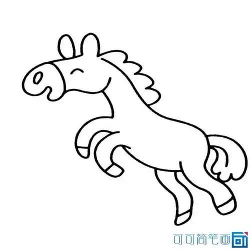 简笔画马的画法画画图片