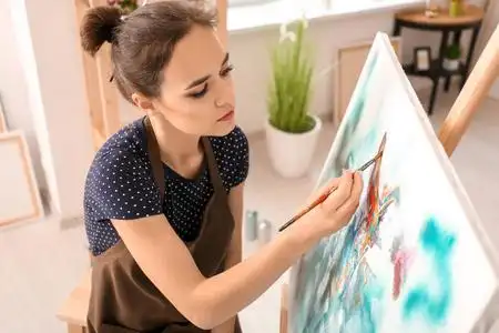 艺术家画画图片-艺术家画画素材-艺术家画画插画-摄图新视界