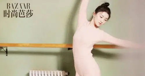 景甜穿芭蕾服拍画报大秀曲线身材