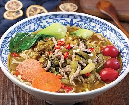 老坛酸菜肉丝面