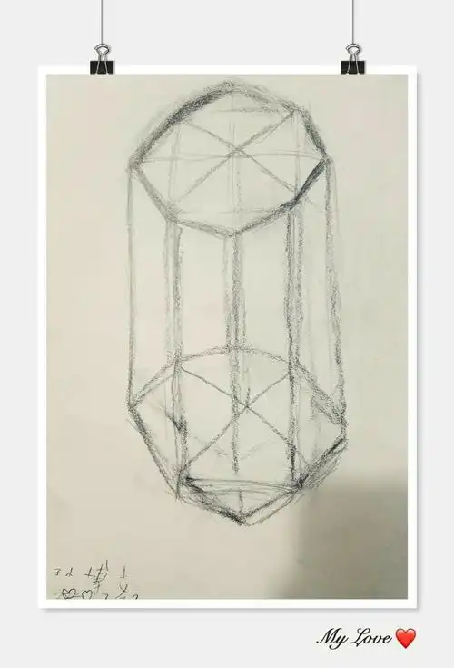 《石膏体六角锥》