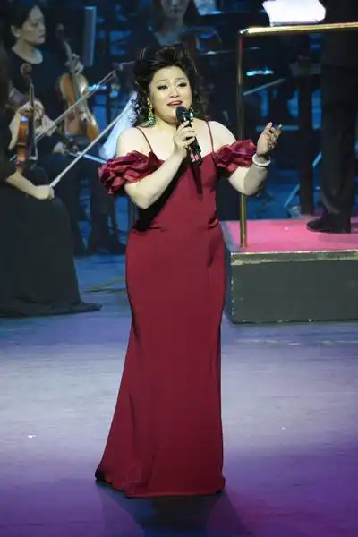 图说:黄英演唱《因为有梦》 官方图