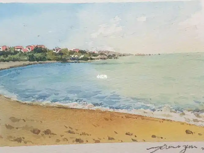 简单的水彩风景海景小教程
