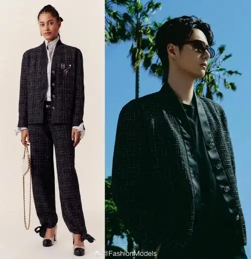 王一博香奈儿看秀造型