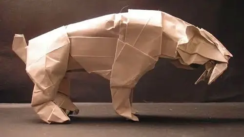 教你折纸剑齿虎视频教程