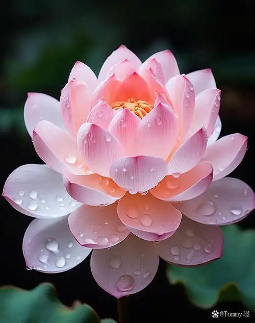 一朵荷花,开在水中央,清新淡雅; 一片荷叶,在风里扬,飘逸悠扬; 一阵