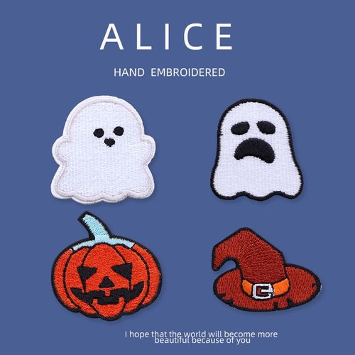 小幽灵可爱刺绣贴布贴衣服自粘刺绣贴补丁贴