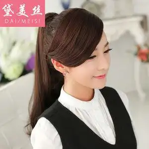 假发女刘海片斜刘海假发片u气质偏分刘海自然修脸轻薄遮白发假头