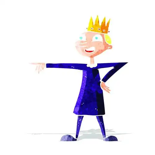 卡通,指向,王子