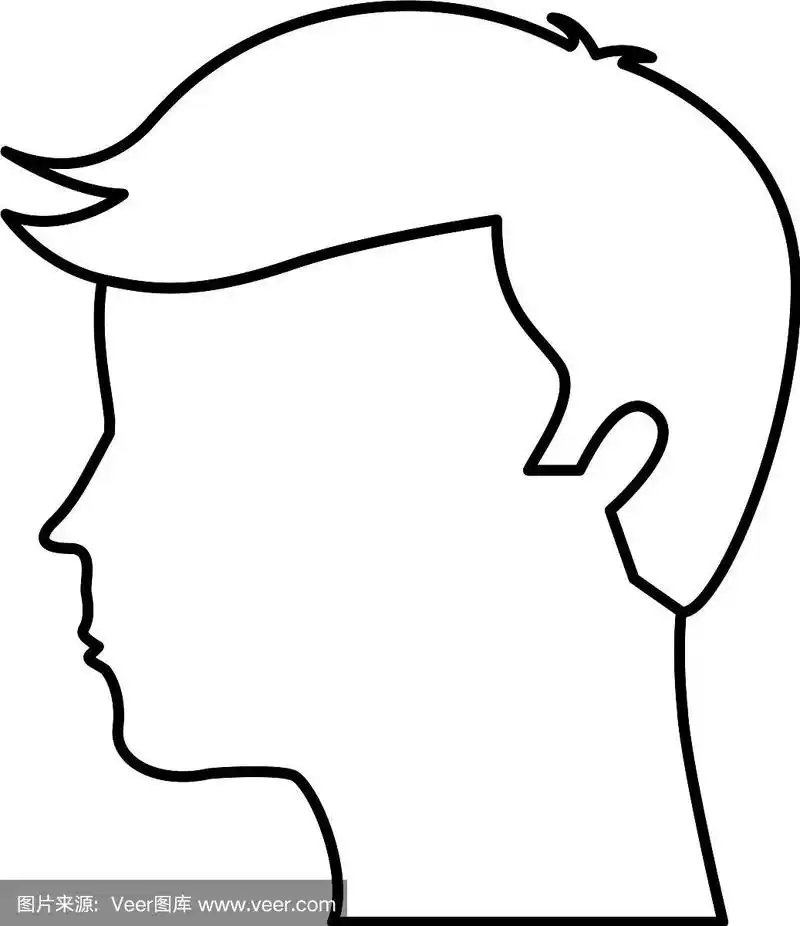 人的侧面孤立图标