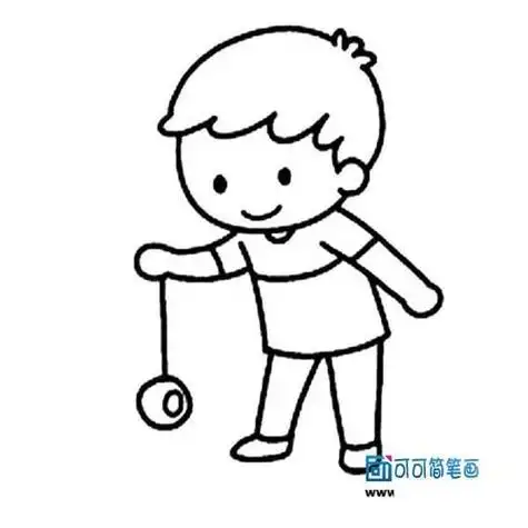 小孩简笔画人物女孩儿童画人物女孩简笔画小朋友植树的简笔画图片画