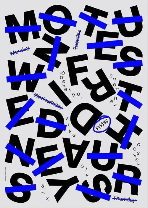 英文文字海报文字编排设计