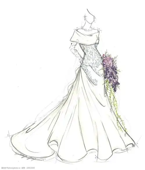 时尚长裙礼服设计图