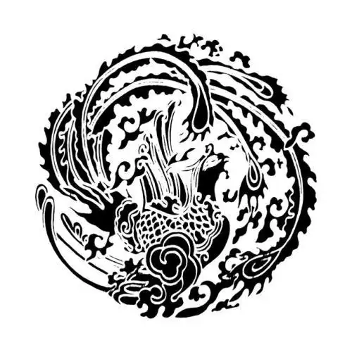 图腾凤凰纹身图案大全图片大全             图腾复杂霸气图片大全