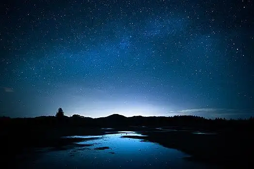 上方,盐湖,乌尤尼满月,后面,云星星,夜空,犹他,美国观测,新月,黄昏