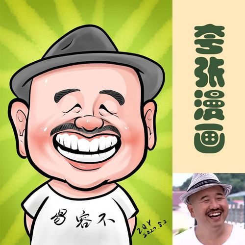 情人礼物手绘真人画像 似颜绘夸张漫画头像动漫设计 卡通人像定制作