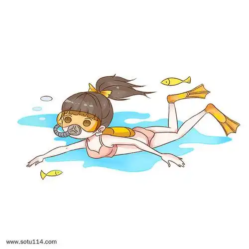 游泳儿童动漫