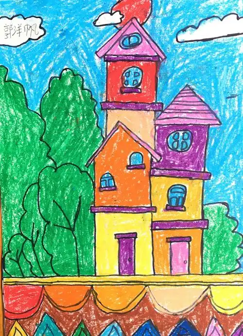 首创画室儿童画作品集—房子92 - 美篇