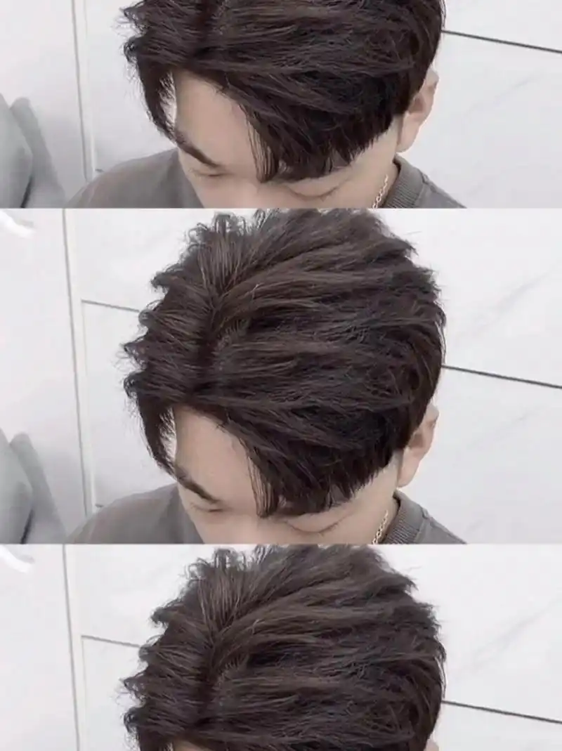 男士百搭发型 气垫三七分 烫型不烫卷 有型好打理 适合脸型:长脸