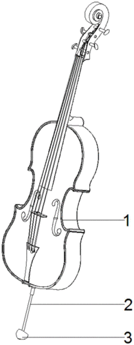 一种底部具有防撑脚杆滑脱结构的大提琴的制作方法