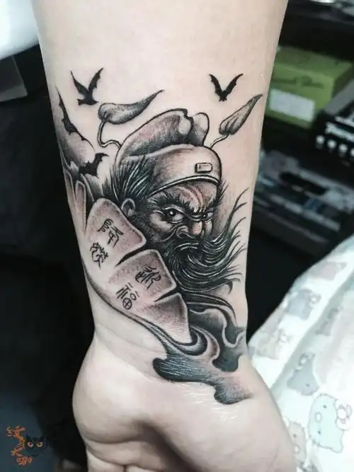 钟馗_纹身图案手稿图片_钟政的纹身作品集