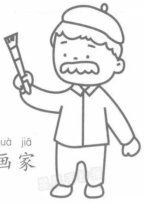 画家简笔画图片教程