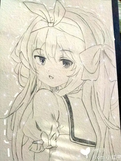 临摹动漫可爱女生有过程图