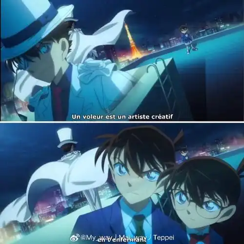 【基德对柯南&新一的介绍】他的名字是江户川柯南,是头脑聪明的小学生