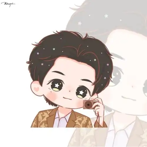 重度拖延症,终于画完两张  久违的q版自拍已送达    李现@李现ing