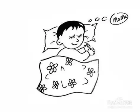 睡梦中妈妈简笔画