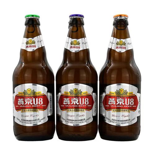 燕京啤酒燕京u8蔡徐坤优爽小度酒特酿u8啤酒 500ml*6瓶整箱装礼盒款