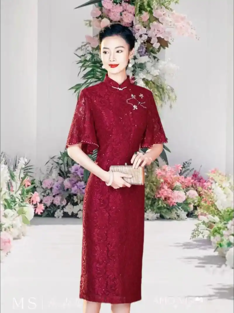 春夏结婚妈妈高档礼服,华丽高贵端庄气质