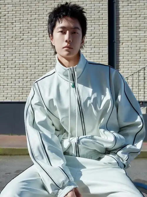 王一博白色运动服造型##王一博巴黎时装周