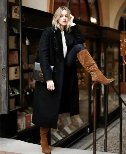 长靴配怎么搭配好看