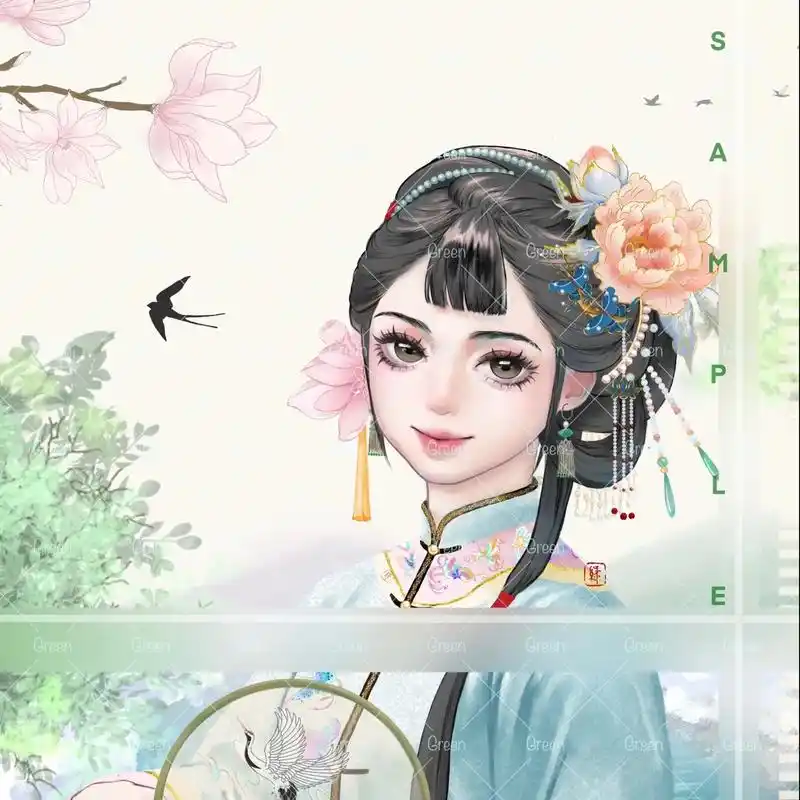插画.姑娘思量的人已变成追忆#古风 #唯美古风壁纸 #古风图 - 抖音