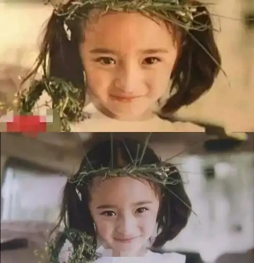 杨幂童年高清照合集灵气十足大眼睛会说话