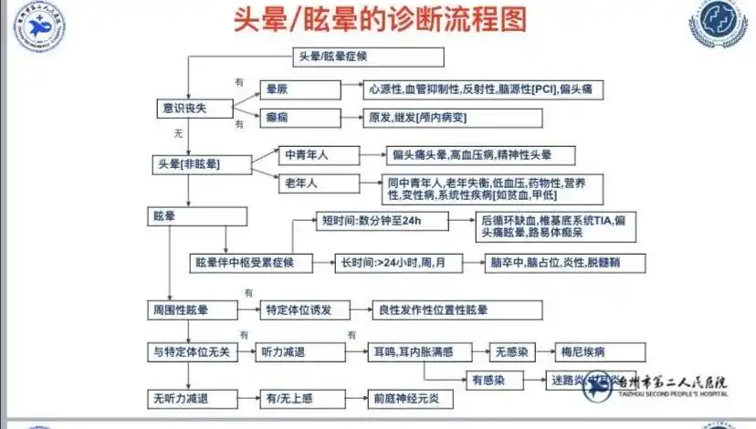 最后李院长为我们讲解了头晕/眩晕的诊断流程.