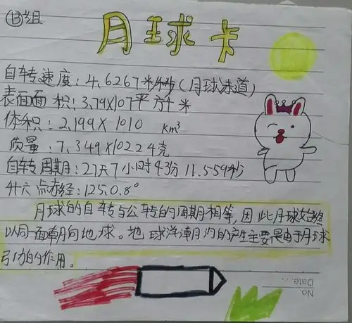 我的月球卡- 桃花路小学87班