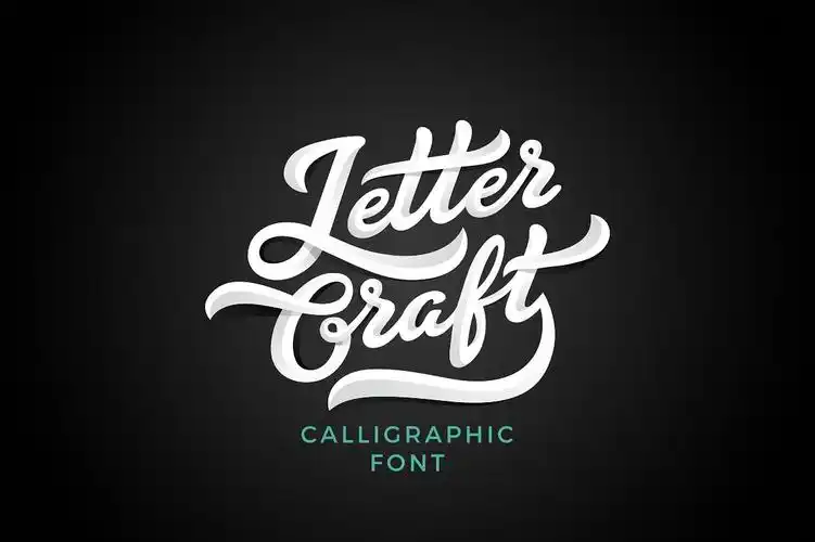 letter craft手写时尚连笔logo艺术英文字体下载