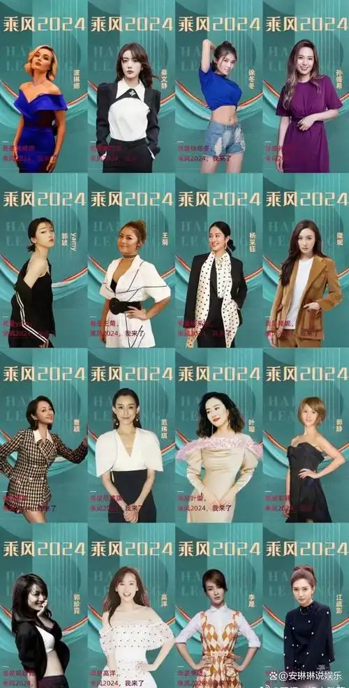 网传乘风2024阵容名单感觉整体咖位小于前四季