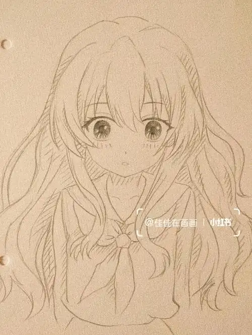 动漫人物线描练习内含步骤