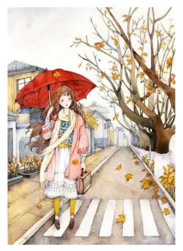 插画# #小清新# #治愈系# #二次元# #唯美# #动漫# #水彩# #森系