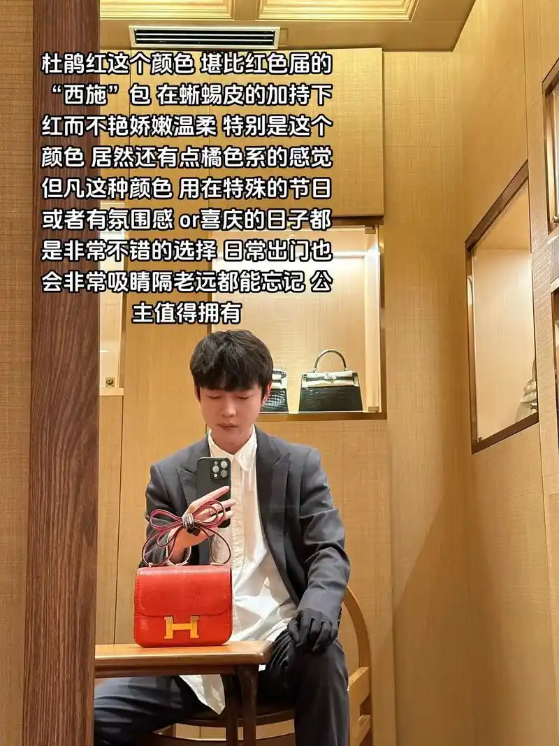 爱马仕圣诞"战包"现在的杜鹃红是越来越少了 加上出现在蜥蜴皮 - 抖音