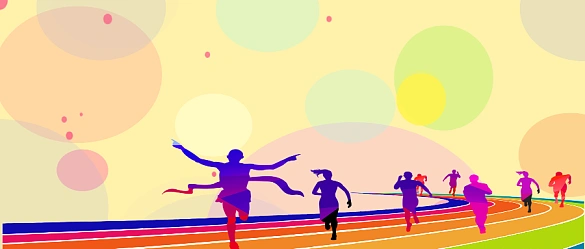 马拉松跑步背景