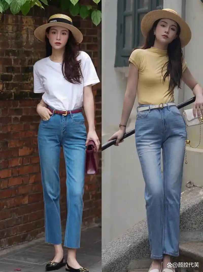 夏天穿牛仔裤,当然首选"蓝色系",好搭配又显活力,真耐穿!