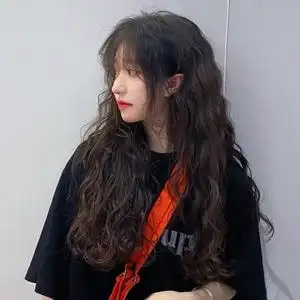 0085人付款淘宝羊毛卷假发女长发自然蓬松中分刘海圆脸发型玉米烫长