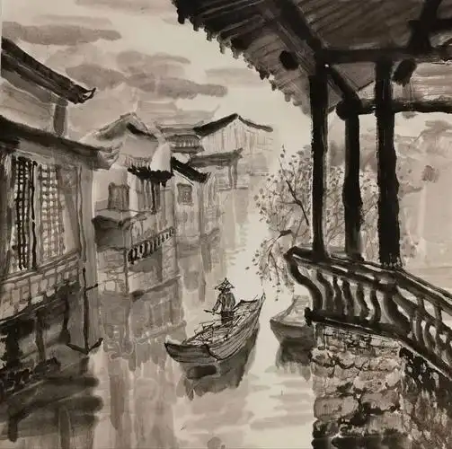 中国国家画院邹明导师"山水画(新水墨)高研班"写生江南西塘古镇