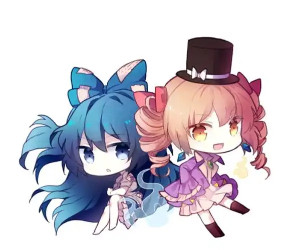 求这样的q版图片,要有两个人的.