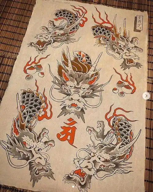 日式纹身手稿分享