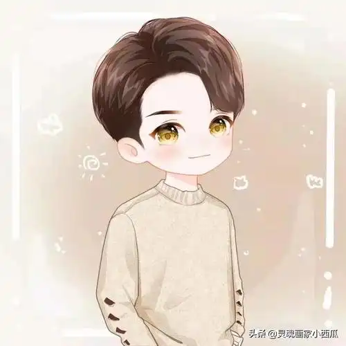 换一换你的头像吧,手绘的男士卡通微信头像,画风可爱阳光又帅气_头像
